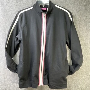 Cappagallo Damen M. Full Zip Trainingsjacke Mock Neck schwarz pink Streifen WS16 - Bild 1 von 8