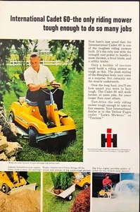 1969 International Harvester Cadet Riding Mower Vintage Print Ad - Picture 1 of 5
