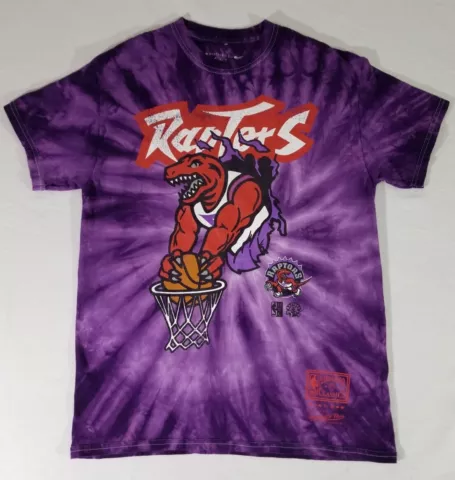 Mitchell & Ness TORONTO RAPTORS Hardwood Classics Retro Purple Tie Dye Shirt Med Cover
