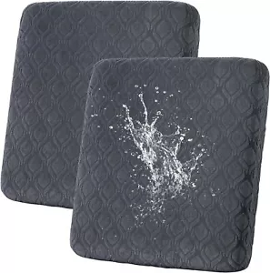 2pcs Outdoor Waterproof Couch Cushion Cover Jacquard Seat Cushion Slipcover - Picture 1 of 40