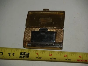 Vintage Patent 1912 GEM SAFETY RAZOR TRAVEL SET W Gold Metal CASE - No blades - Picture 1 of 10