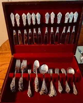 Juego de colocantes de plata de ley, Wallace punta de rosa, buen estado Foto 1 de 4