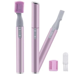 Women's Lady Face Hair Electric Eyebrow Trimmer Men Shaver Remover Razor Set - Picture 1 of 8