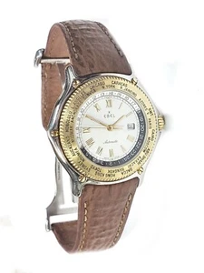 Ebel Voyager Watch, 38mm in 18kt. and Stainless Steel Leather Strap - Picture 1 of 6