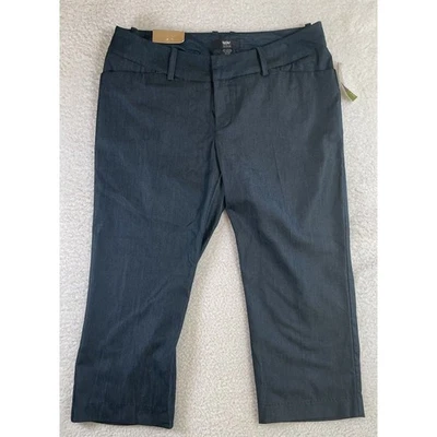 NUEVO Pantalones Mossimo para mujer 12 grises calce elástico 3 cintura media corte recto nuevos con etiquetas Foto 1 de 4