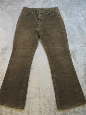 Pantalones de pana Polo Ralph Lauren de colección para mujer 8 marrón bota recta elástica 32x30 Foto 1 de 4