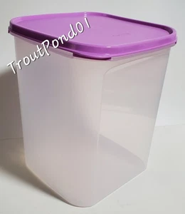 Tupperware Modular Mates eckig #4 Behälter mit lila Verschluss Deckel 23 c 5,5 l Neu - Bild 1 von 5