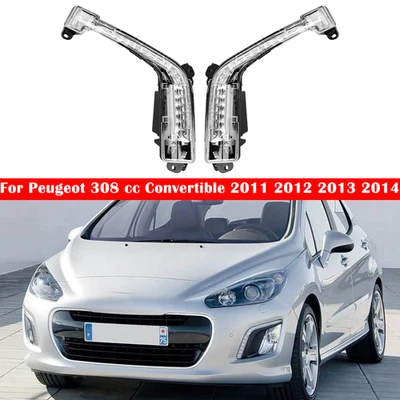 1Pair Left Right Front Led Daytime Running Light For Peugeot 308 CC SW 2011-2014 - Image 1 of 4