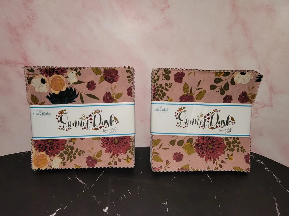 Sonnet Dusk Riley Blake Fabric 5in Charm Packs LOT Quilting NEW - Image 1 of 3