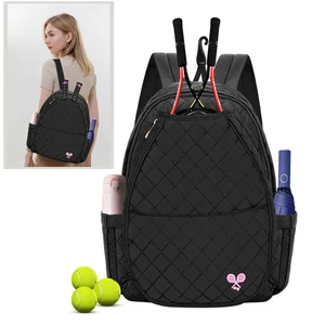 Outdoors Tennis Backpack Holds 2 Rackets Large Storage Unisex Water Resistant - Picture 1 of 16