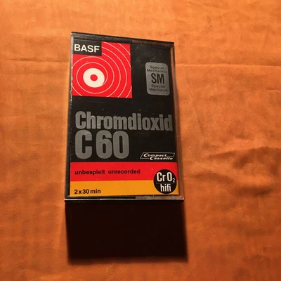 BASF Chromdioxid SM C 60 Cassette,IEC II/High Position,sehr guter Zustand,1971 - Image 1 of 4