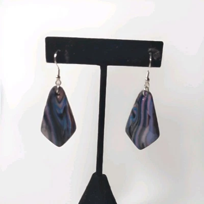 Multicolored Retro Hand Made Dangling Earrings  - Image 1 of 4