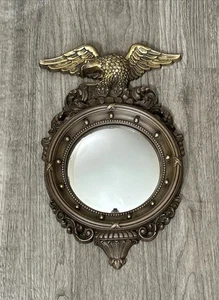 Vintage Syroco Wall MirrorEagle Convex Porthole #4410 16X10” Plastic - Picture 1 of 7