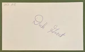 DICK GROAT AUTOGRAPHED INDEX CARD PITTSBURGH PIRATE 1960 N.L.MVP - Picture 1 of 1