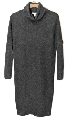 Vestido Suéter Lápiz GARNET HILL Punto Acanalado Gris Mezcla Lana Merino; Talla S Foto 1 de 4