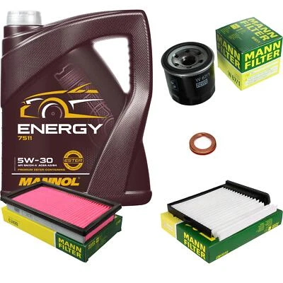 MANN-FILTER Inspektionspaket MANNOL 5L Energy 5W-30 für Nissan Tiida Schrägheck - Bild 1 von 4