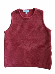 Emporio Armani Women’s Wool Red Sleeveless Top, Made In Italy - Picture 1 of 10
