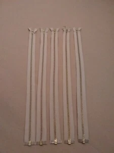 #6 22" Talon Beige Brass Separating / Jacket Zipper Vintage (Lot Of 5) NOS - Picture 1 of 5