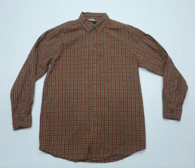 Arizona Boys Size  Large (14-16) Red & Green Plaid Button Front Shirt New - Image 1 of 3
