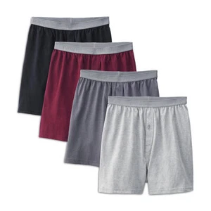 Fruit of the Loom Premium Men�s 4 Pack Premium Cotton Knit Boxers - Picture 1 of 3