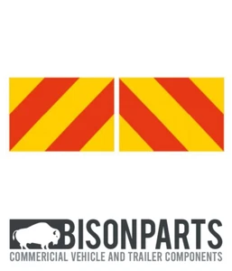*TRUCK & TRAILER AECE REAR MARKER BOARDS / CHEVRON (PAIR) ALUMINIUM BP76-153 - Picture 1 of 2