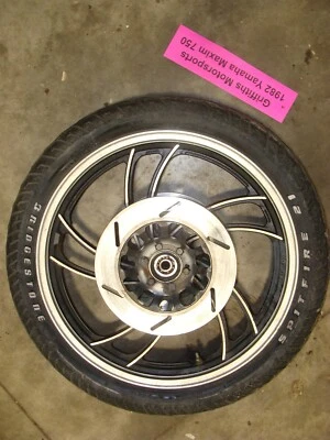 Yamaha Maxim XJ 750 400 1982 83? Rotores de freno de disco de llanta de neumático de rueda mag delantera OEM Foto 1 de 4