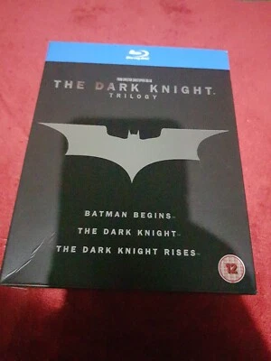 BATMAN - The Dark Knight Trilogy Blu Ray - Christian bale. BEGINS/RISES NEW - Image 1 of 3