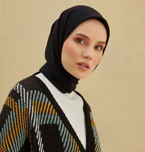 Foulard Donna Islamico Medine Ipek Chiffon Turco Quadrato Hijab 110x100cm - Foto 1 di 92