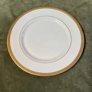 Vintage Ransgil China Lorbeer Muster Teller Goldrand - 10 5/8" - Made in USA - Bild 1 von 5