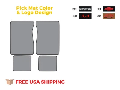 FITS 1987-1988 Chevrolet R20 Crew Cab Floor Mat 4pc Cutpile Foto 1 de 4