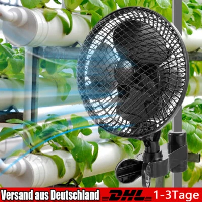WOWSPEED 2x Premium Clip Ventilatore Oscillante per Growbox Grower Tenda Ventilatore con Stro