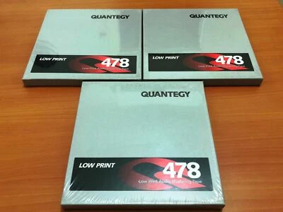 Lote de 3 cintas de masterización de audio Quantegy Low Print 478 selladas de fábrica 1/4" X 1200 Foto 1 de 4
