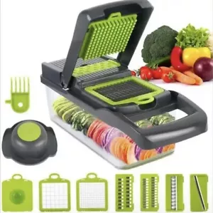 12 in 1 Multifunctional Vegetable Slicer Cutter Shredders With Basket Chopper - Picture 1 of 14