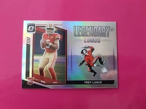 2021 Donruss Optic Legendary Logos Trey Lance 49ers RC Silver Holo Panini - Picture 1 of 2