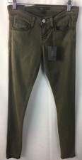Flying Monkey Jeans Size 25 Skinny L9350 USA Stretch Dark Olive Green F1