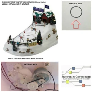 MR CHRISTMAS WINTER WONDERLAND Alpine Slalom #63391 NON TOOTHED SMALL BELT KIT - Picture 1 of 3