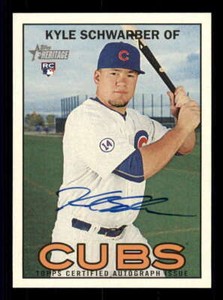 2016 Topps Heritage Real One Autograph/Auto #KS Kyle Schwarber Cubs Blue Ink
