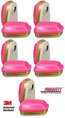 5 PAIR 3M 60926 Multi Gas Vapor P100 Replacement Respirator Protection Cartridge - Image 1 of 4