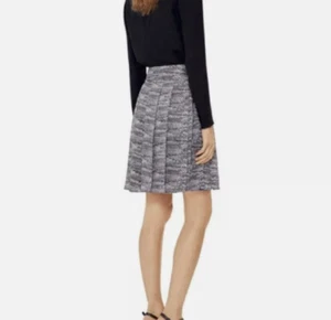 NWT Tory Burch Silk Georgette Marble Print Pleated Skirt London Bohemian Sz 8 - Picture 1 of 8