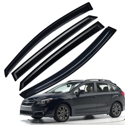 Tape-on Rain Guards Window Visor for 2012-2017 Subaru XV CrossTrek Impreza Hatch Foto 1 de 4