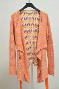 Odd Molly womens cotton cardigan wrap robe zig zag knitted sweater Size 4 XL - Picture 1 of 7
