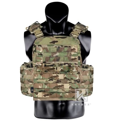 KRYDEX CPC Plate Carrier Tactical Armr Vest Quick Release MOLLE Camo MC Camo