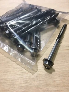 VITE ACCIAIO INOX 6x80 PER LEGNO PLASTICA TESTA ESAGONALE FLANGIATO 20PZ. - Foto 1 di 1