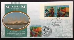 GB Benham 1999 Millennium Booklet on First Day Cover, Blackburn + Greenwich SHS - Picture 1 of 3