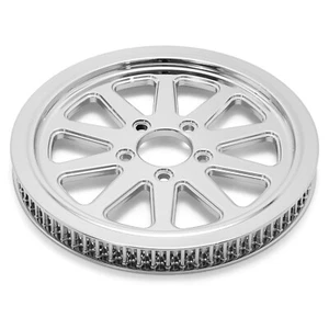 Chrome 70 Tooth 1-1/8 Spoke Rear Pulley Sprocket for Harley Softail Dyna Touring - Picture 1 of 12