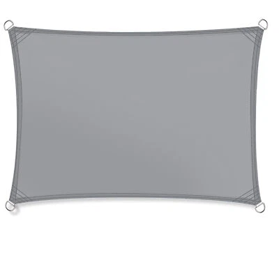 OSOLTUS Sonnensegel 3m x 2m hellgrau rechteckig Capri Sonnenschutz wasserabweisend