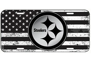 PITTSBURGH STEELERS American USA flag tactical license plate CAR TAG made USA! - Picture 1 of 1