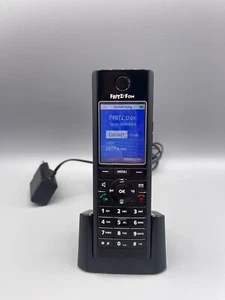 Fritz! Fon C5 schwarz mit Ladeschale-Netzteil schnurlos Festnetz inkl. Akku - Bild 1 von 5