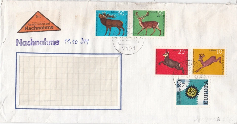 Berlin 1966 Child Welfare Deer Cover Gemrigheim cancel VGC - Image 1 of 1