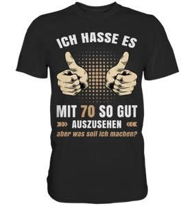 70. Geburtstag Damen Herren T-Shirt 70 Jahre Lustig Geschenk - Premium Shirt - Bild 1 von 3
